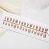 Nail Art Gilded Cat's Eye Blush Tips - 30-Piece Set, Handmade & Ready-to-Wear In XS/S/M