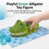 Resin Crocodile Ornament for Home Office Aquarium Decoration with Oxygen Pump Connection