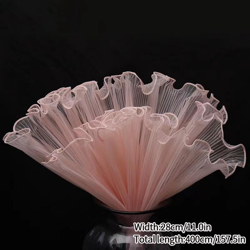 Corrugated Packaging for Bouquets with Pearls Mother's Valentine's Day Flowers Packaging Wave Edge Bouquet Gift Wedding Supplies
