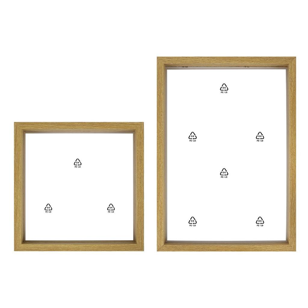 Transparent Acrylic DIY Photo Frame for Kids' Handmade Art with Solid Wood Painting Frame