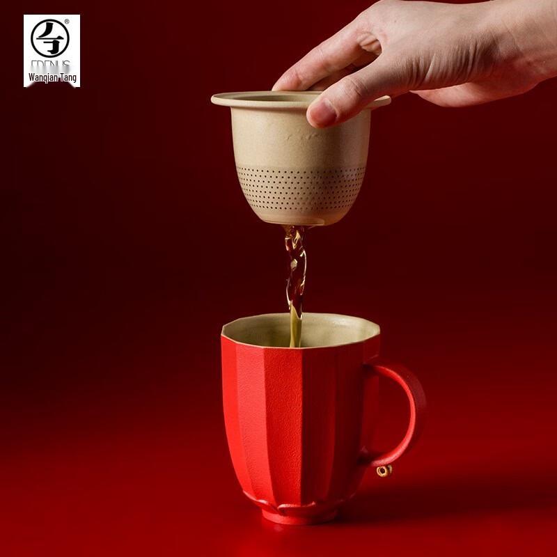 Edenus High-Grade Ceramic Office Tea Cup with Lid