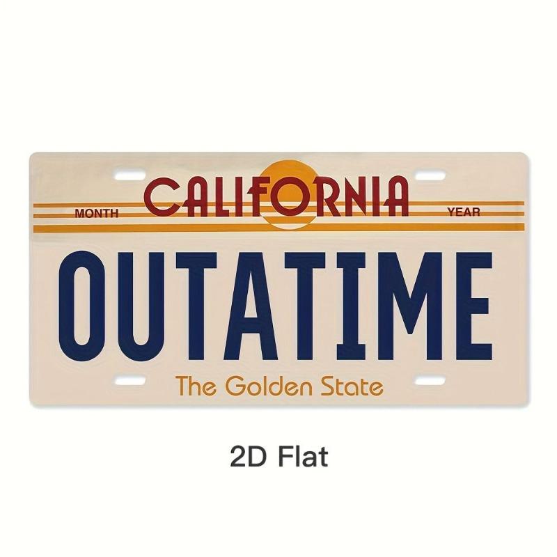 Retro Car 2D Metal Sign, Aluminum Wall Decor 15x30cm