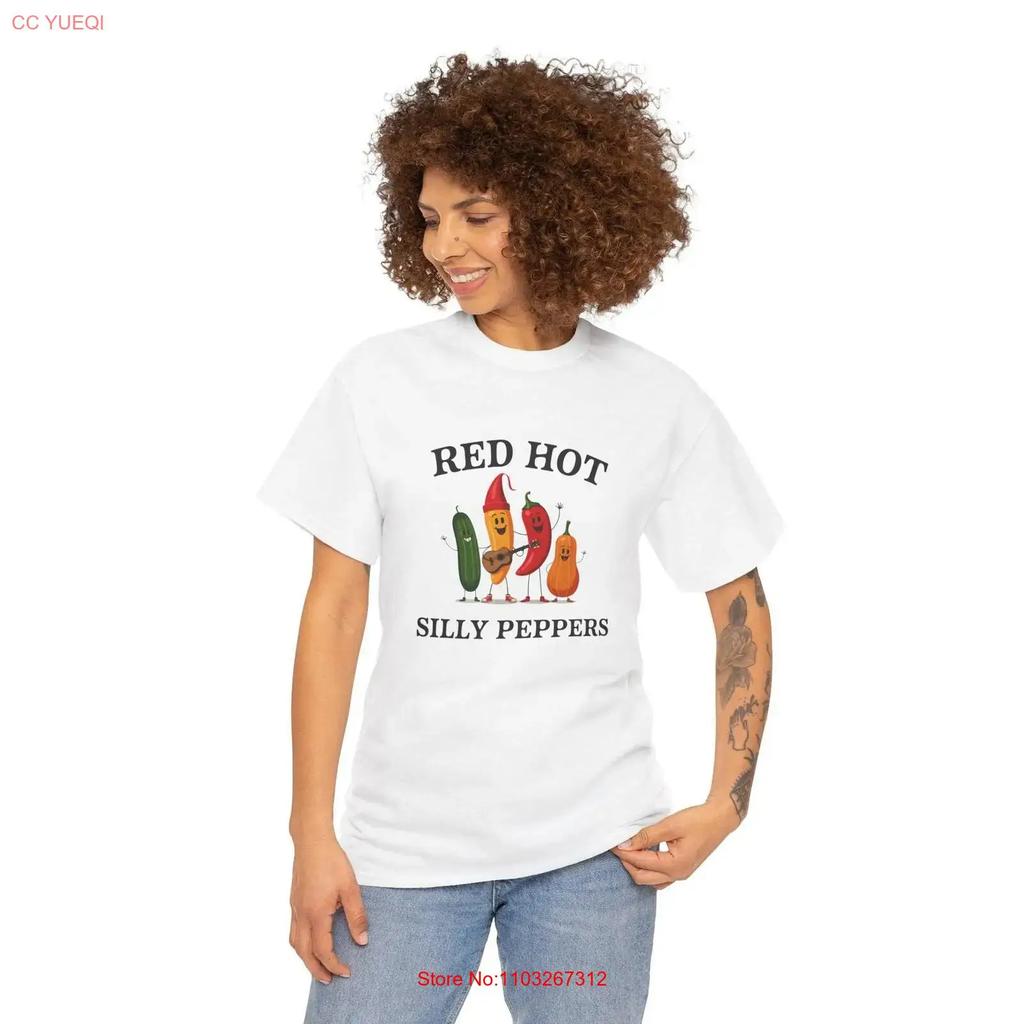 Red Hot Silly Peppers Meme T-Shirt Lustige Band-Parodie Für Musikliebhaber Humor Retro Witz Vintage Streetwear Bequem