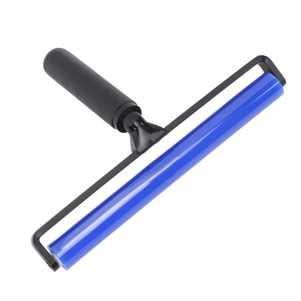 Statischer Rollenstaubentfernungsroller Superklebrige Blaue Silikon Weiche Statische Wirkungsreinigerrolle mit Schwarzem Griff