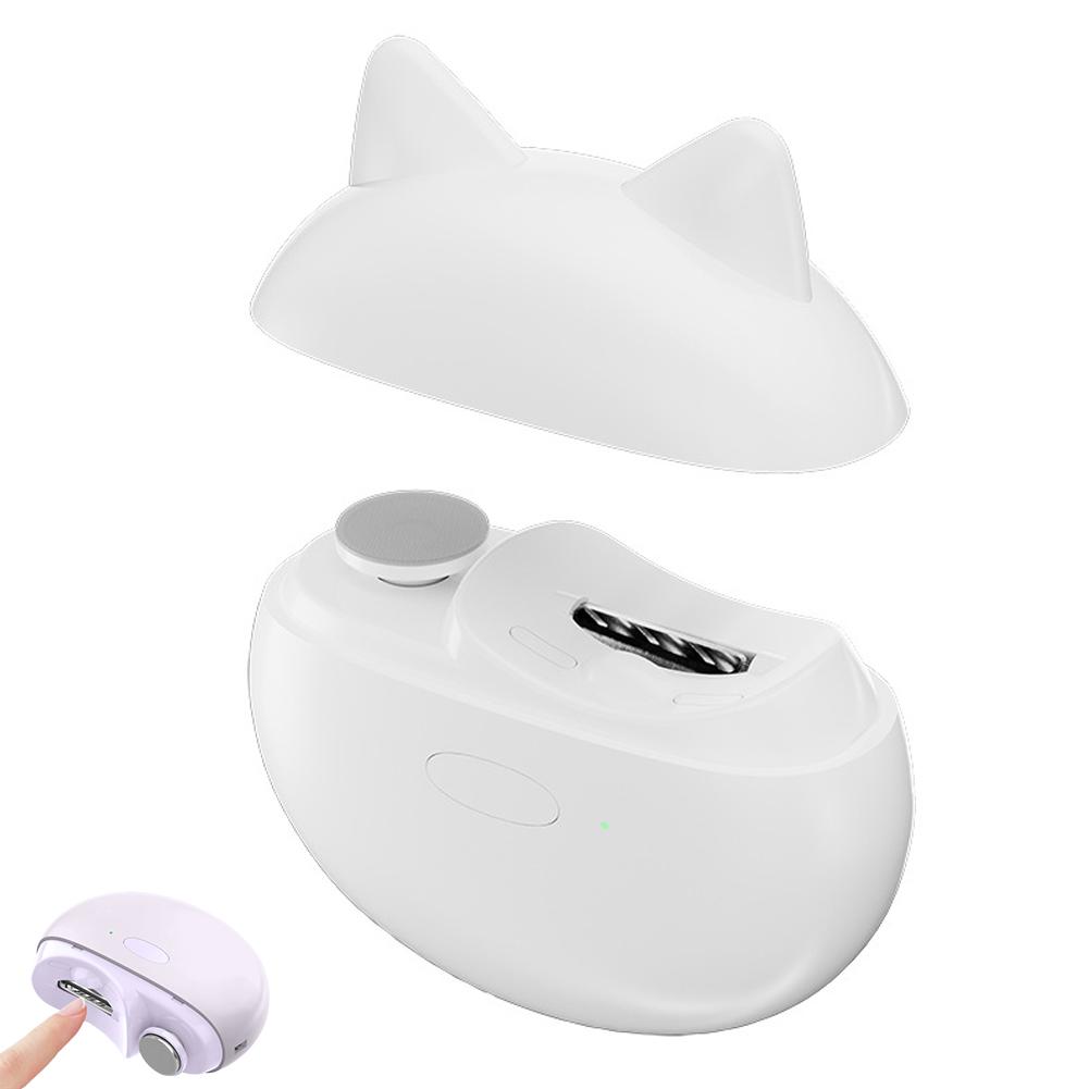 Portable Electric Nail Clippers Automatic Anicure Trimmer With Polisher & Light Adult Baby Fingernail Toe Scissors