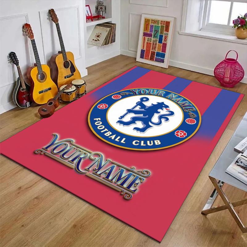 Custom C-Chelsea Mat Personalized Name, Polyester Washable Indoor Entryway Rug, Gift for Christmas, Easter, Thanksgiving Day