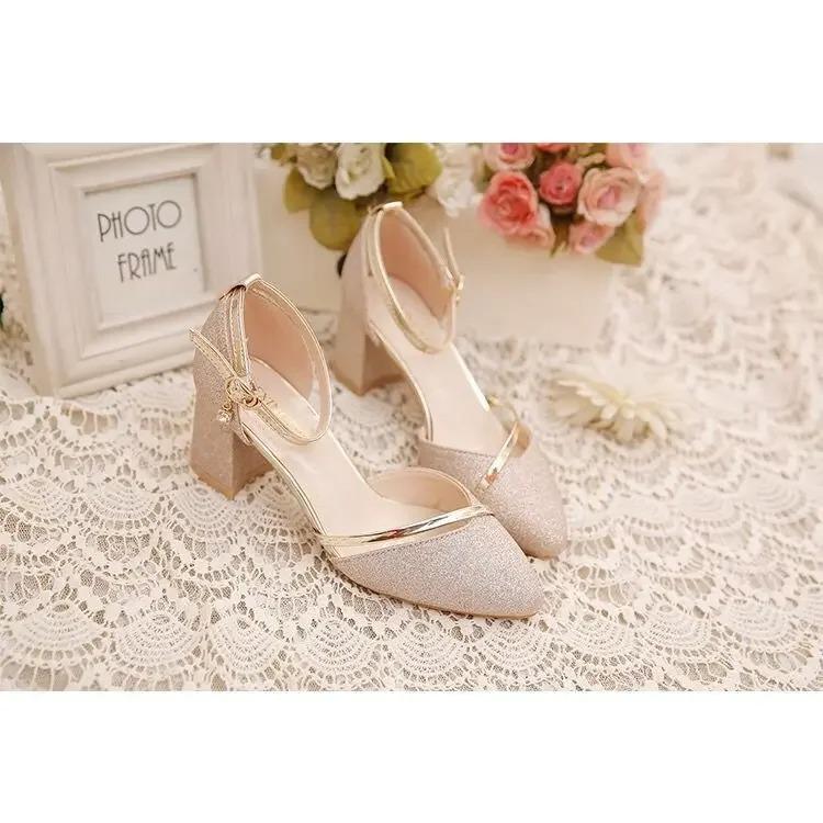 Women Casual Spring & Summer Clip High Quality High Heel Shoes Female Sexy Party Night Club Shoes Lady Cool Wedding Shoes 2024