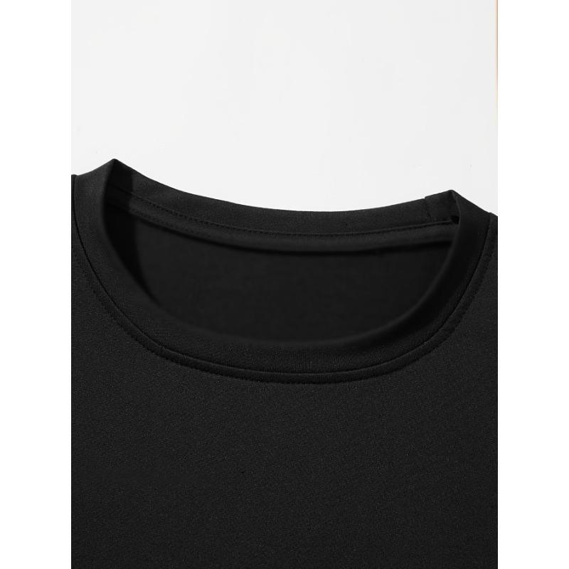 Men's Plus Size Merry Christmas T-Shirt, Casual Short Sleeve Tee with Santa Hat Graphic, Round Neck, Summer Fashion Top for Daily Wear