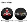 cyxmtz1 4Pcs 56mm Car Wheel Center Cover Stickers Hub Cap Auto Badge Accessories For Mitsubishi Asx Outlander Xl Lancer L200 EVO Xpander