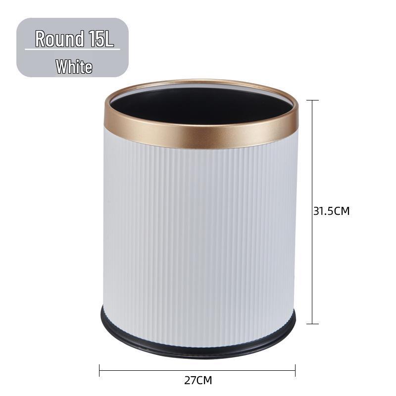 Sleek Lidless Trash Can for Living Room, Kitchen, Office, or Hotel