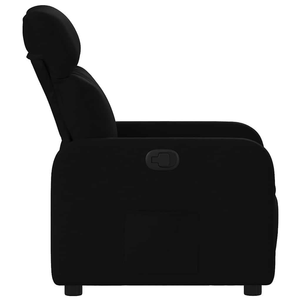 Vidaxl Foldable Armchair, Black, Upholstered In Fabric