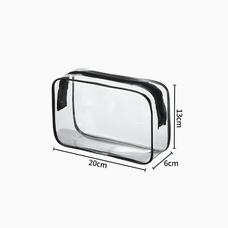 Clear Wash Bag Waterproof Zipper Storage Pouch for Women Men Cosmetic Bag Travel Make Up Organizer Pouch Wash Bag Storage Case