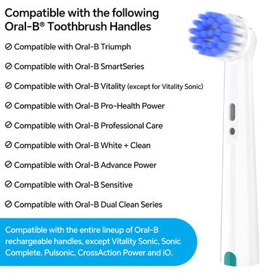 4/12/20 Weiche Ersatz-Zahnbürstenköpfe Kompatibel mit Oral-B Elektrischer Zahnbürste, Precision Clean Bürstenkopf Nachfüllpackungen für 7000/Pro