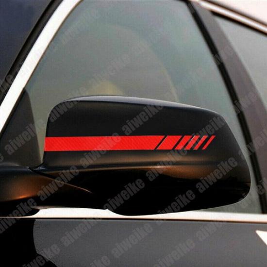 Pair Carbon Fiber 5D Rearview Mirror Decor Sticker Accessories For Ford Explorer