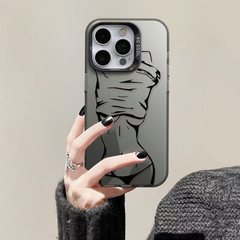The New European and American Lines Are Suitable for Iphone17 Mobile Phone Case Apple 15promax/14/13pro/12/16e Women