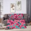 Puzzle Camouflage Pattern Flannel Blanket Winter Warm Soft Throw Blanket Kids Adult Outdoor Aesthetic Bedspread Sofa Bed Cover
