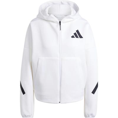 ZNE. True Healing Series FW24 Wasserdichte Kapuzenjacke mit durchgehendem Reißverschluss Damenjacken Weiß JE7849