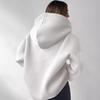 2026 Autumn/Winter Women's Solid Color Hooded Sweatshirt - European & American Style, Long Sleeve, Loose Fit Hoodie