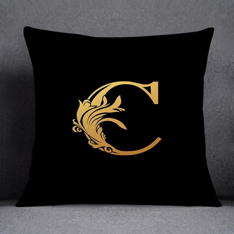 

Декоративная наволочка с узором «Золотой алфавит» от Tyrant, квадратная наволочка, украшение для домашнего офиса 40x40cm