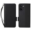 For OnePlus Nord CE5 5G/Ace 5 Racing 5G Case with Wrist Strap Litchi Texture PU Leather Wallet Phone Cover