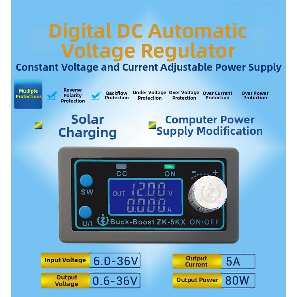 Voltage Regulator DC-DC Converter For Bench Testing Soft Start Feature Operating Frequency 180kHz For DIY Electronics