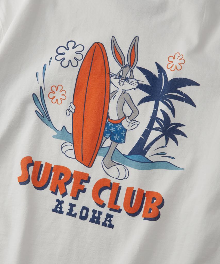 OUTSTANDING [Looney Tunes] Half Sleeve Tee(Surf Club)_Off White