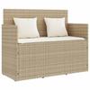 VidaXL Garden Bench with Cushions, Patio Seat, Terrace Chair, Outdoor Backyard Balcony Park Furniture, Beige 365764