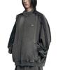 Ajobyajo Lace Trimming Raglan Track Jacket [Charcoal]