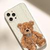 Cartoon Bear Anti-fall Clear Case for iPhone 14/15/16/17 Pro Max