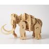 3D Wooden Puzzle Dinosaur Series with Japanese Instructions Tsukurundesu® Battery-Operated (Mammoth)