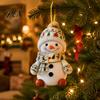 Custom Christmas Gifts Snowman Hanging Ornament, 2D Acrylic Lightweight Pendant, Fade Gift Tags Resistant Piece for Holiday Tree Party Festive