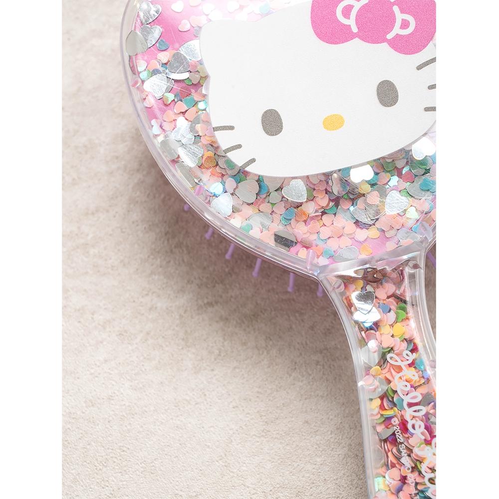 Brosse à cheveux pailletée Hello Kitty Daiso