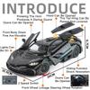 1:18 GTR SKYLINE ONE Toys Sports Cars Alloy Diecast Model Wheel Steering Miniature Vehicles Doors Opened Car for Child Gifts