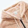 Men Casual Warm Fleece Hooded Zipper Cardigan Sweater Outerwear