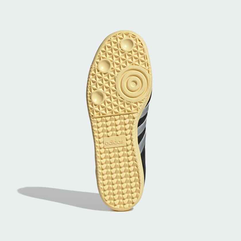 IE8128 Adidas Originals Samba OG Core Black Matte Silver Almost Yellow (Women's)
