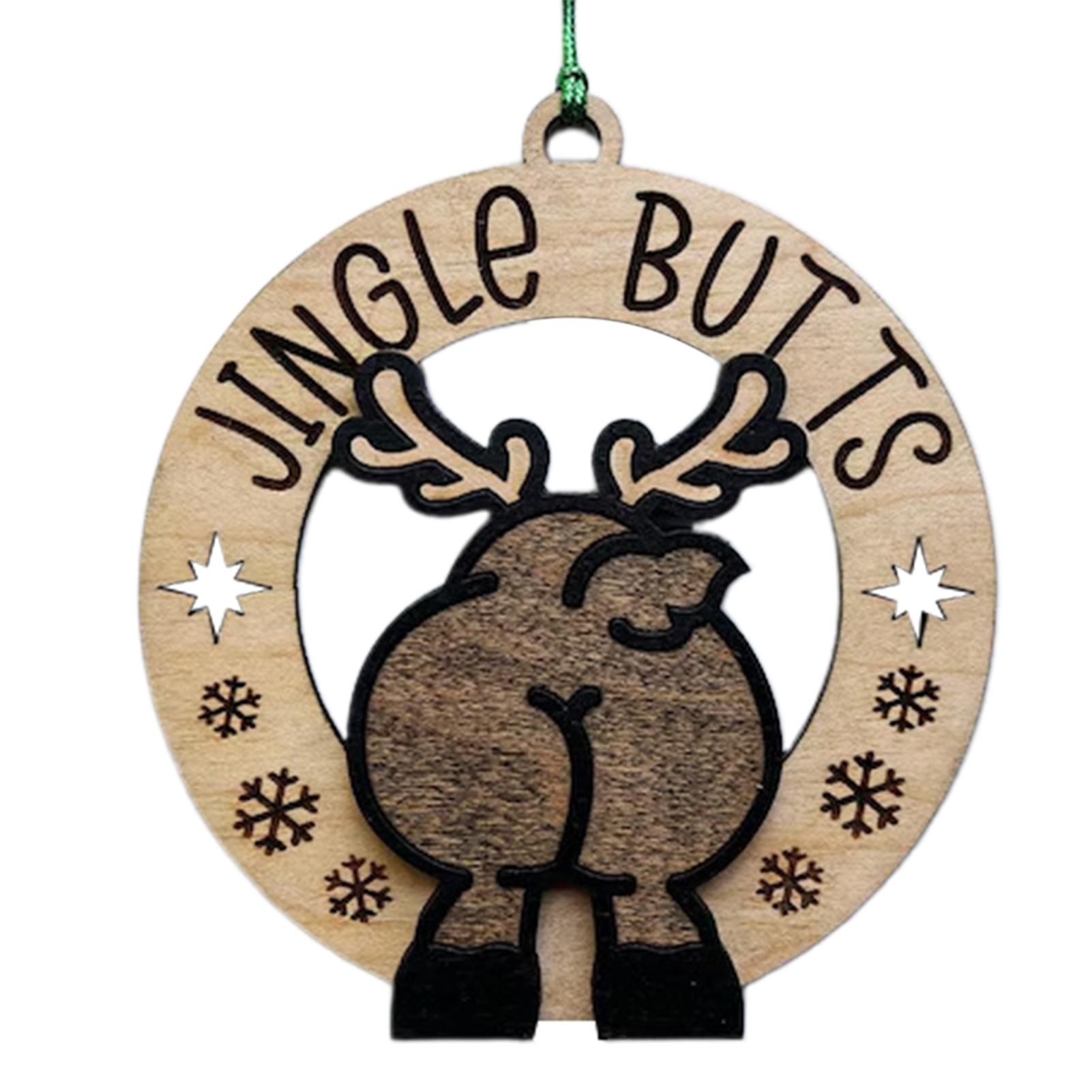 

Восхитительные рождественские украшения Jingle Butts Уникальное забавное украшение со шнурком для украшения стен D