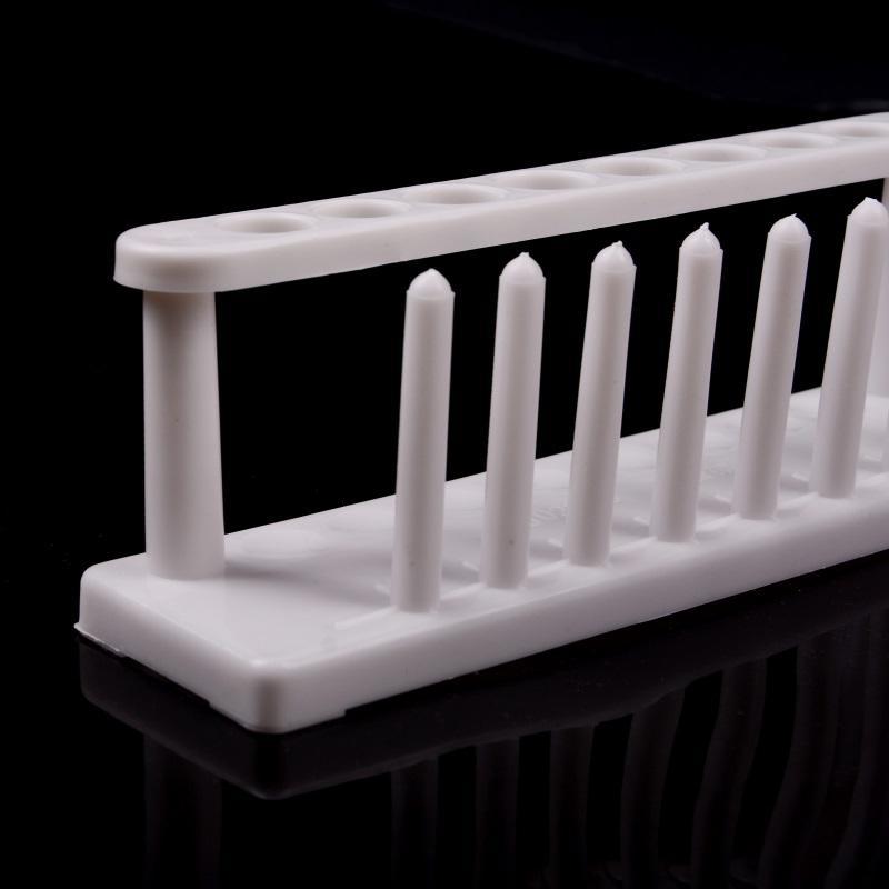 8 Holes Plastic Test Tube Rack Testing Tubes Holder Storage Stand Lab Supplies