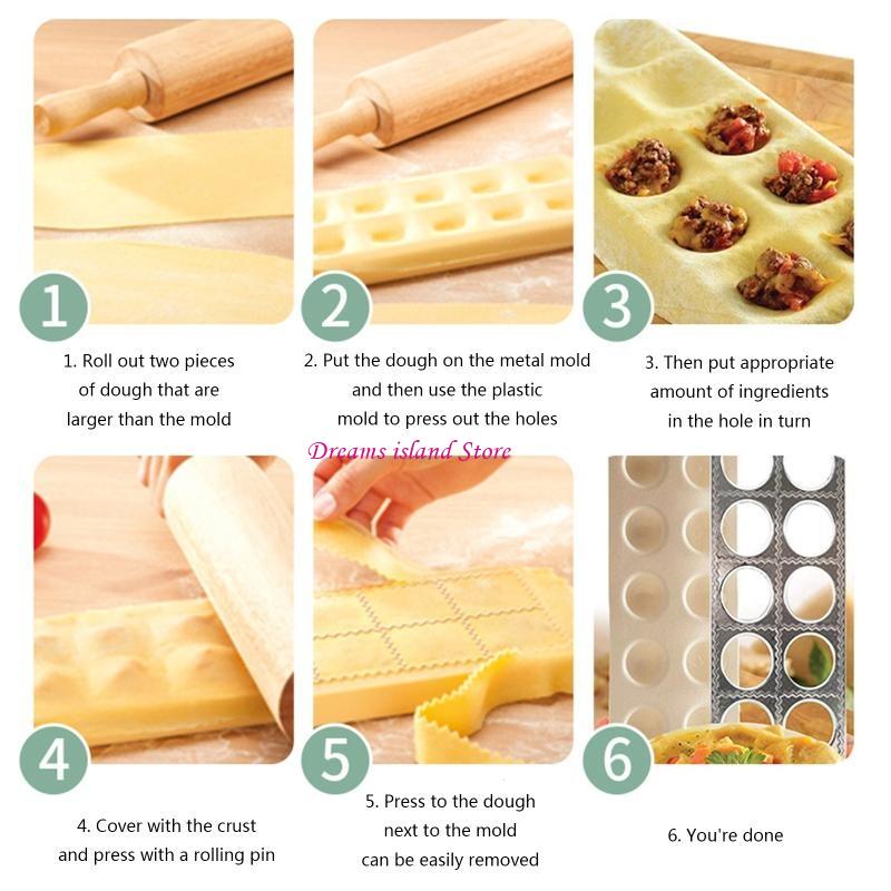 Russian Ravioli Cutter For Modeling Dumplings Bakeware Accessories Baking Tools HX6C