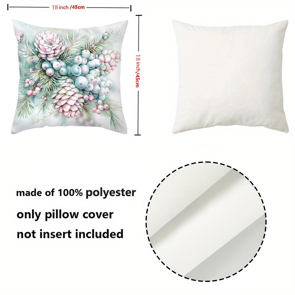Christmas Floral Patterned Decorative Throw Pillows Polyester pillowcase, sofa decorative cushion cov Headboard Pillow