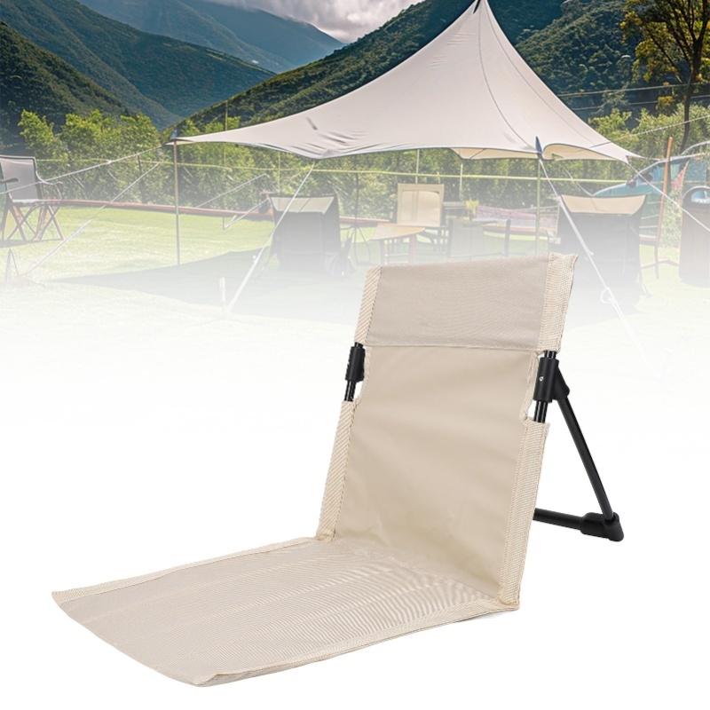 Strand-Bodenstuhl mit verstellbarer Rückenlehne, faltbar, tragbar, leicht, atmungsaktiv, Camping-Bodenstuhl für den Außenbereich, Angeln