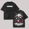 Fit GACHIAKUTA Printed T-shirt Washed and Made Old Heavy Cotton Short Sleeve for Men and Women