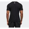 adidas T Shirts Men's Black Crew Neck Moderate Straight Fit GH4416