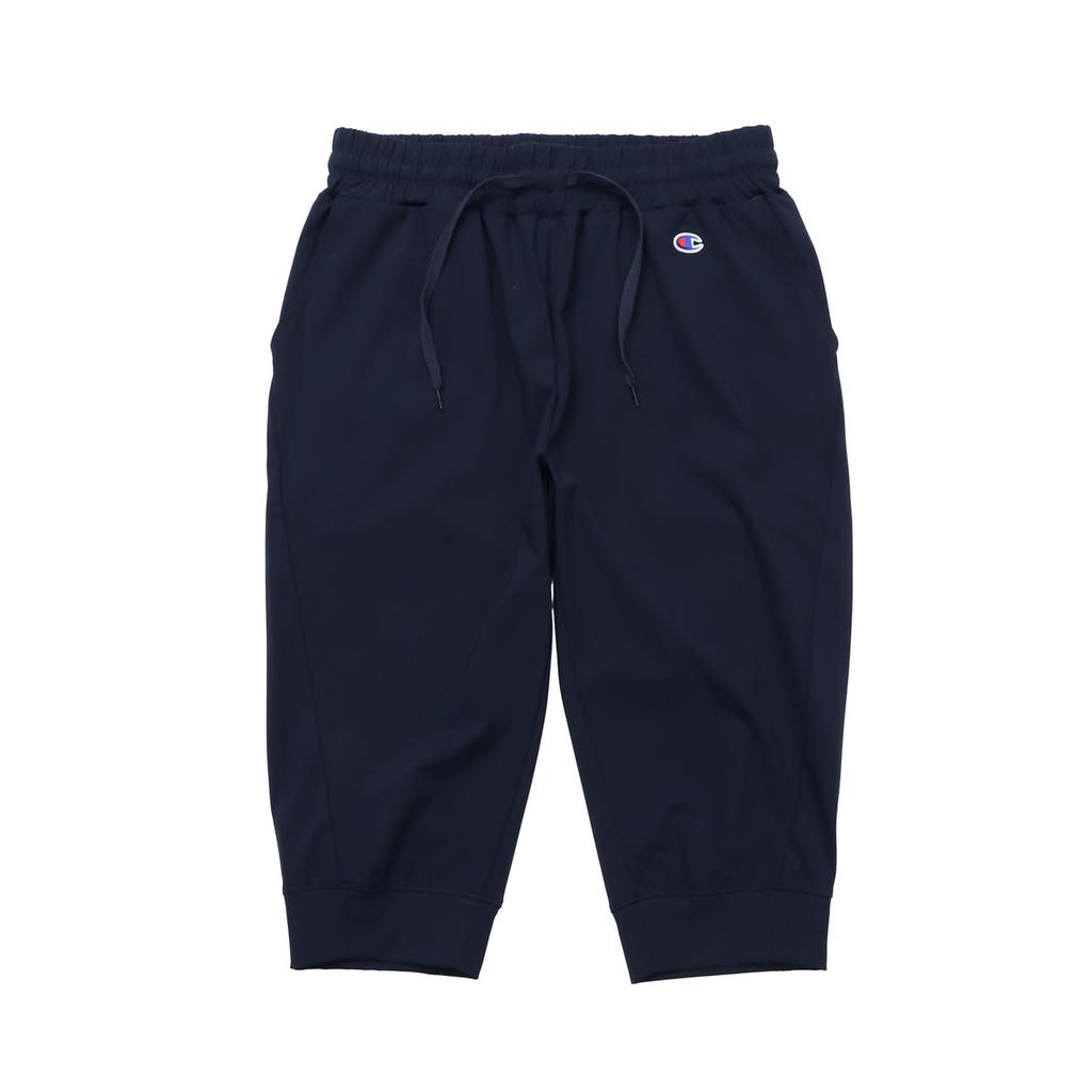 Champion Tech Cropped Dark UV Logo Women's Weave® Pants, CW-BS204, Navy, Quick-Drying, Stretch, Protection, One-Point
