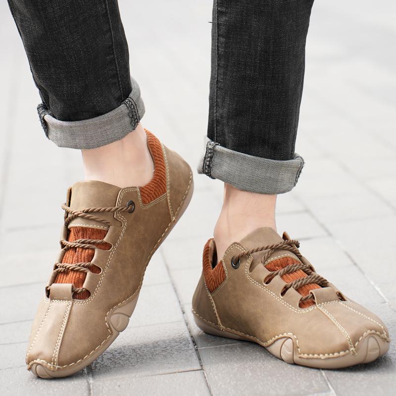 Casual Shoes for Men Leather Sneakers Shoes Lightweight Flat Driving Shoes Outdoor Comfortable Moccasins Men Loafers 2024 New In