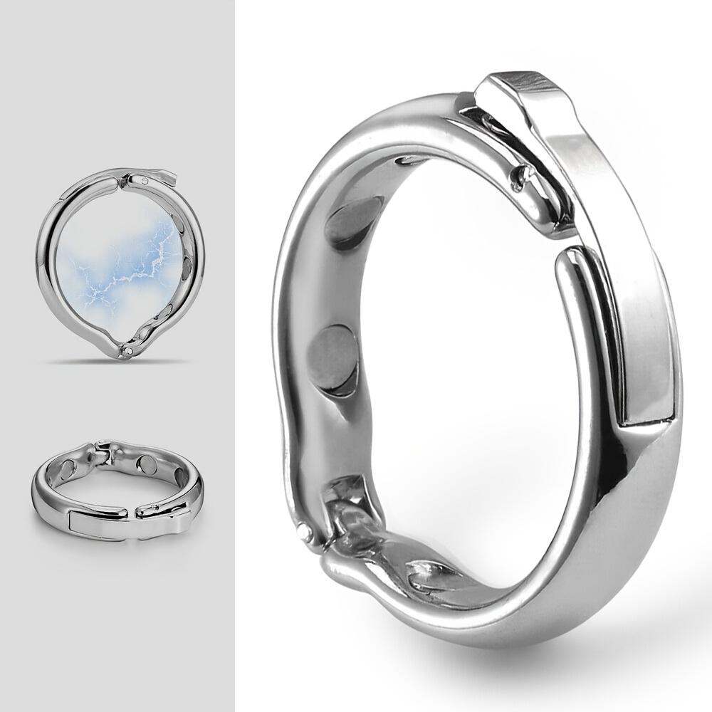 Metal Penis Ring For Men Glans Ring Adjustable Magnetic Sleeve Male  Ring Sex Toys