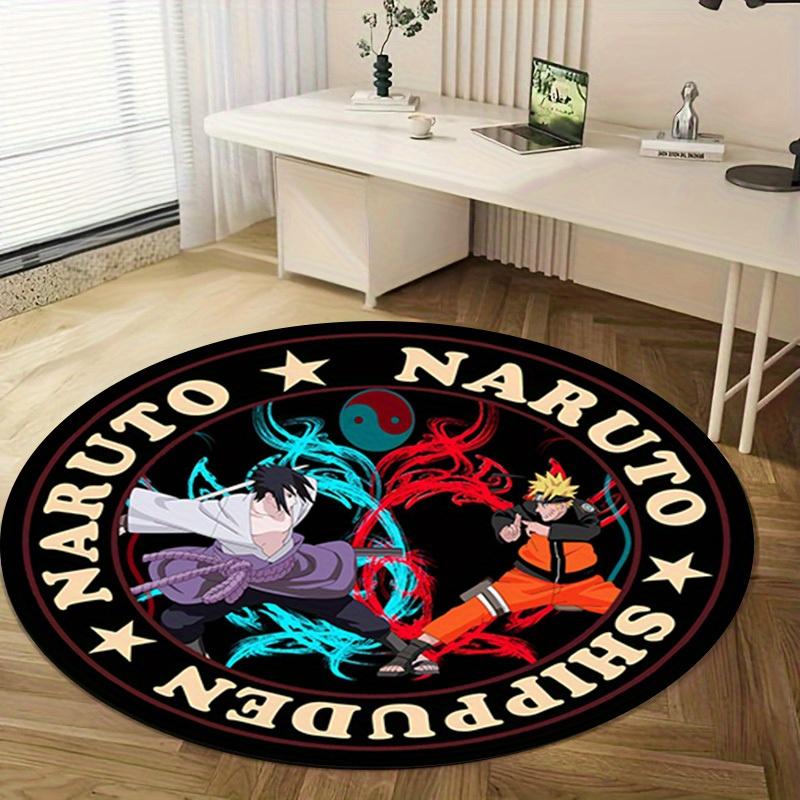 1pc Naruto Shippuden Anime Fight Scene Circular Rug - Home Decor, Office Round Mat, Outdoor Carpet Gift for FansRC2799