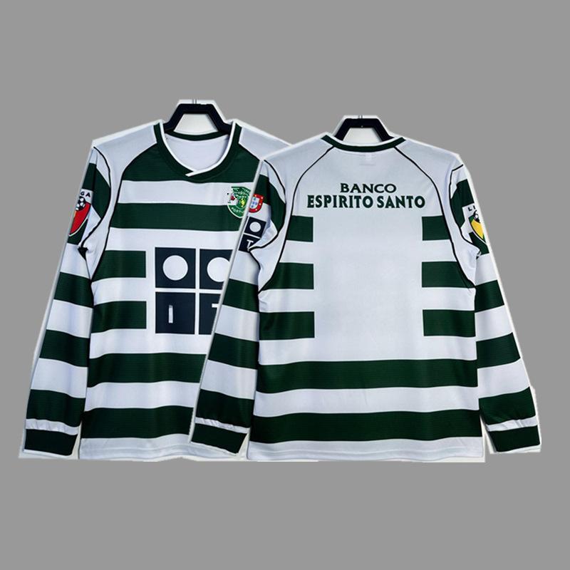 Lisbon Retro Jersey Football Jersey Classic Nostalgic No. 28 C Ronaldo Game Long Short-sleeved Sports Jersey