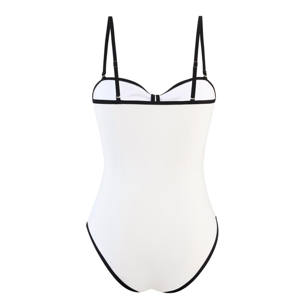 2025 Retro Solid Color One-Piece Swimsuit with Skirt - Bestseller Conservative Swimwear