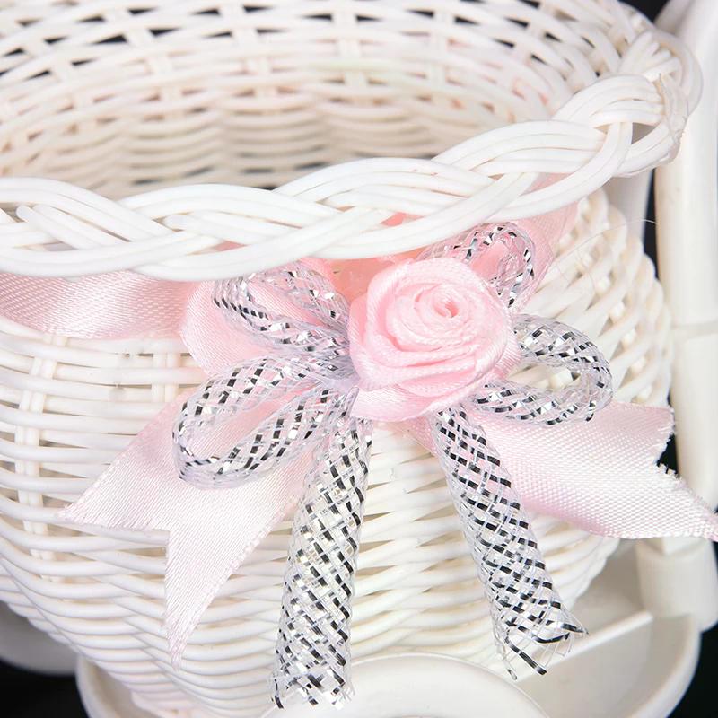 Design Flower Basket Storage Party Decoration New Plastic White Tricycle Bike