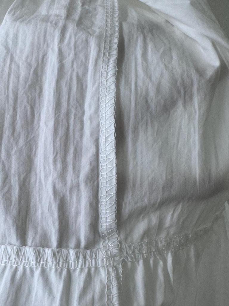 Spring 2026 Korean Style White Moonlight Cotton Midi Skirt
